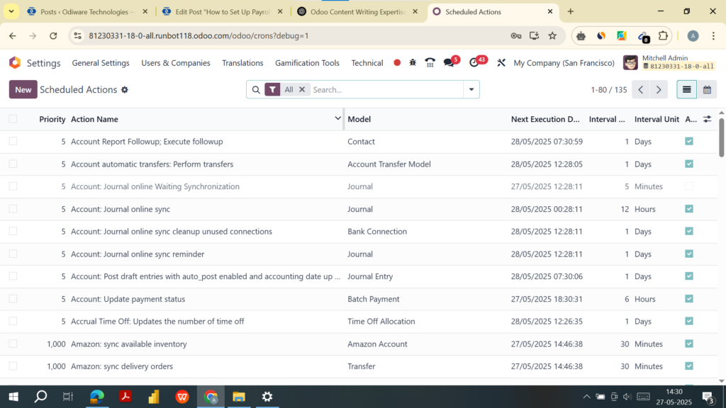Odoo Payroll Automation